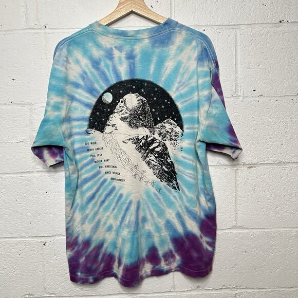 Vintage Grateful Dead Skiing Skeleton Powderman Tie-Dye Tee - Picture 2 of 8